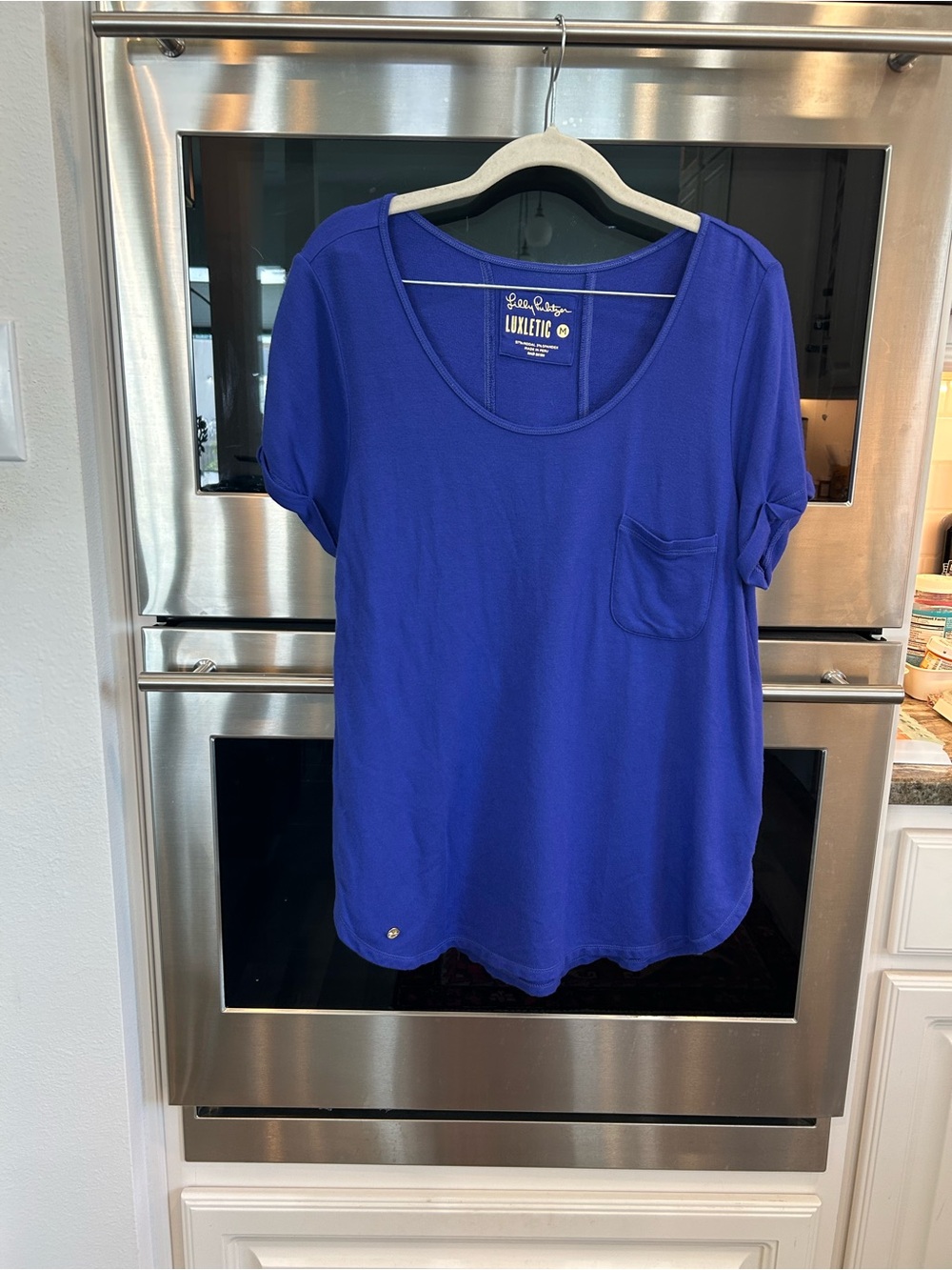 Lilly Pulitzer luxletic Tee size M has slight wear overall GUC